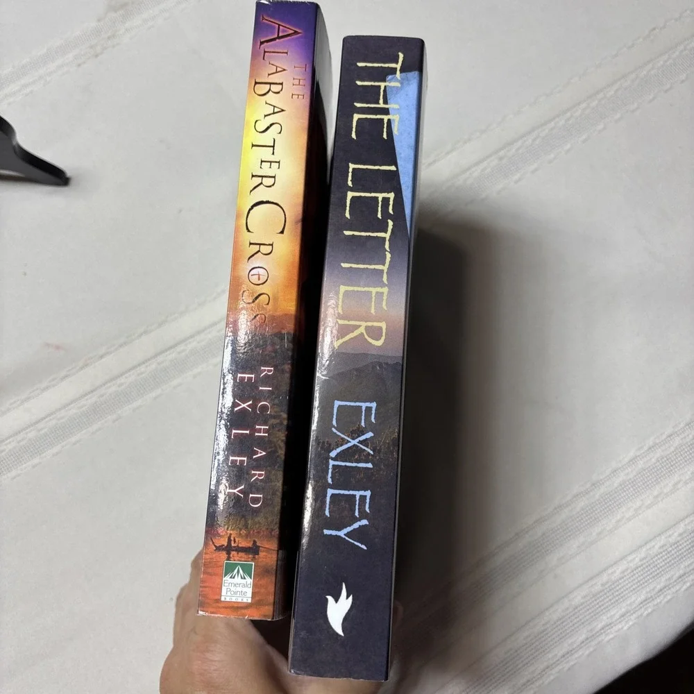 The Alabaster Cross & The Letter By Richard Exley Book Lot Excellent Condition